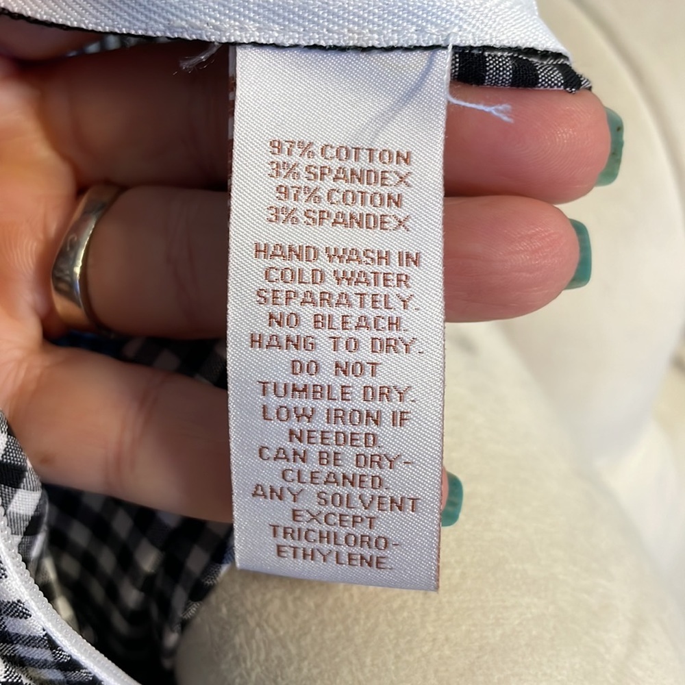 Scripted Blouse, Checkered Pattern One Off Should… - image 6